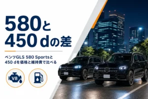 GLS 580 Sportsと450 dを比べるイメージ