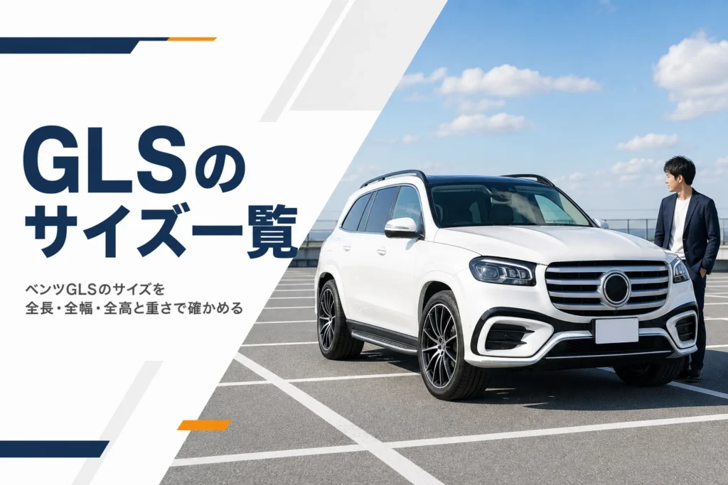ベンツGLSのサイズを紹介するイメージ