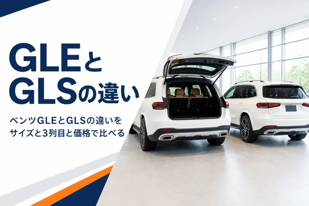 ベンツGLEとGLSを並べて比べるイメージ