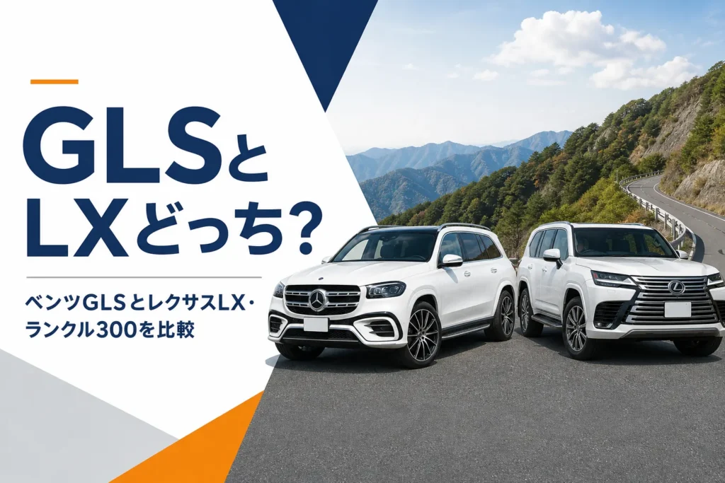 ベンツGLSと国産フラッグシップSUVを比べるイメージ